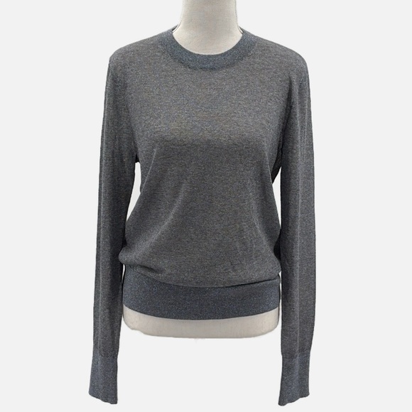 Sies Marjan Pierre Lurex Melange Crewneck Sweater in Gray With Sparkles - Small - Picture 4 of 9